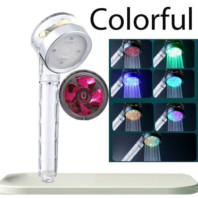 Load image into Gallery viewer, Luxury shower head for bathroom Bright and bright colors Water filters heat sensor
