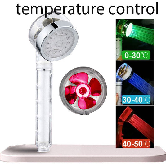 Luxury shower head for bathroom Bright and bright colors Water filters heat sensor