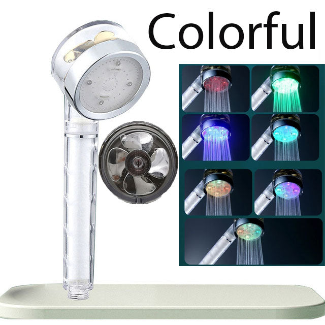 Load image into Gallery viewer, Luxury shower head for bathroom Bright and bright colors Water filters heat sensor
