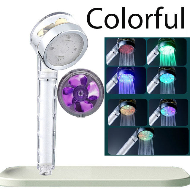 Load image into Gallery viewer, Luxury shower head for bathroom Bright and bright colors Water filters heat sensor
