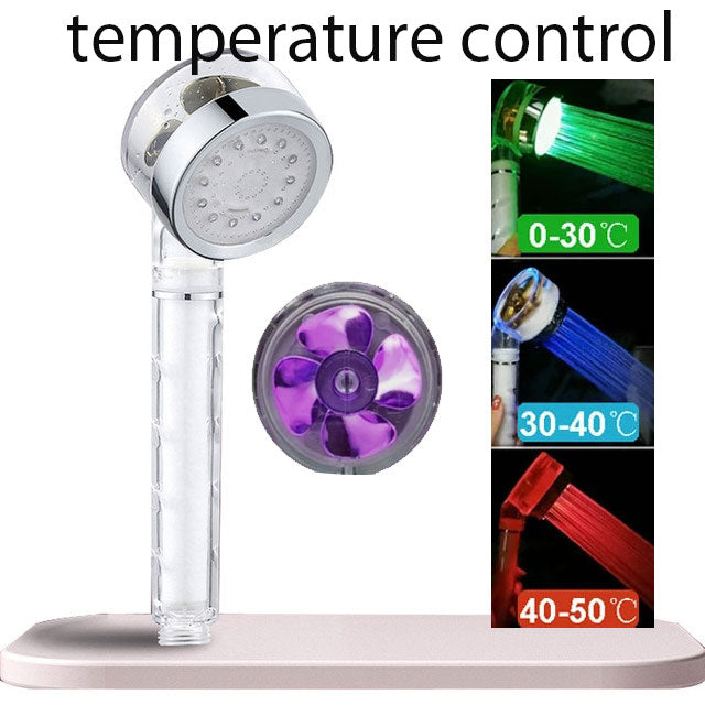 Load image into Gallery viewer, Luxury shower head for bathroom Bright and bright colors Water filters heat sensor
