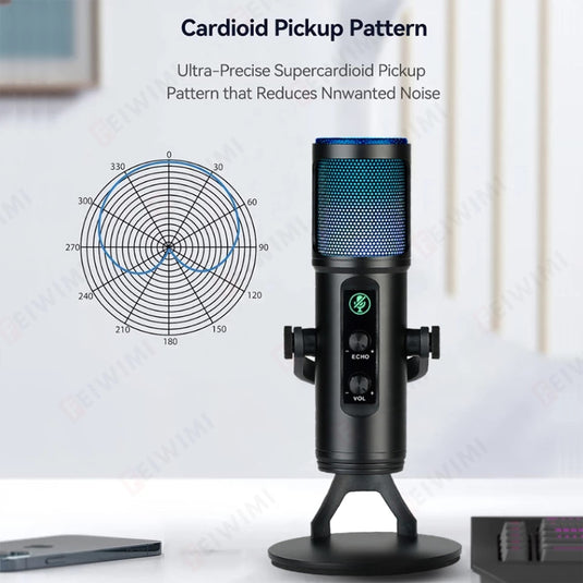 Microphone for video recording For YouTube and for broadcasting directly Works on pc and mac colorful rgb lighting