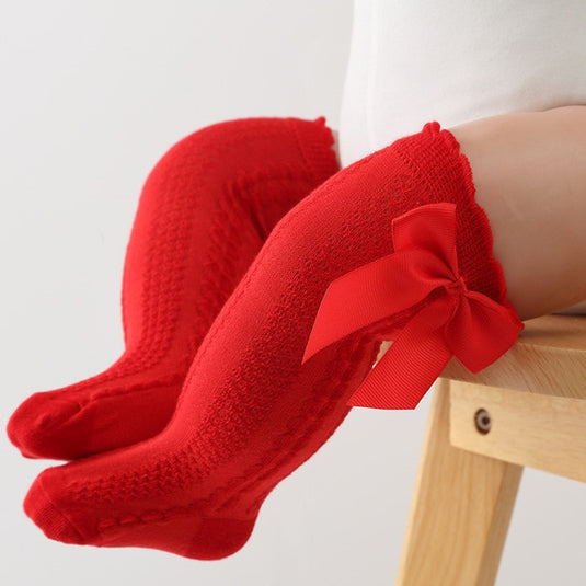 Pantyhose for babies, cotton, with a cute bow, 5_colors
