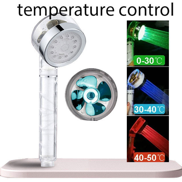 Load image into Gallery viewer, Luxury shower head for bathroom Bright and bright colors Water filters heat sensor
