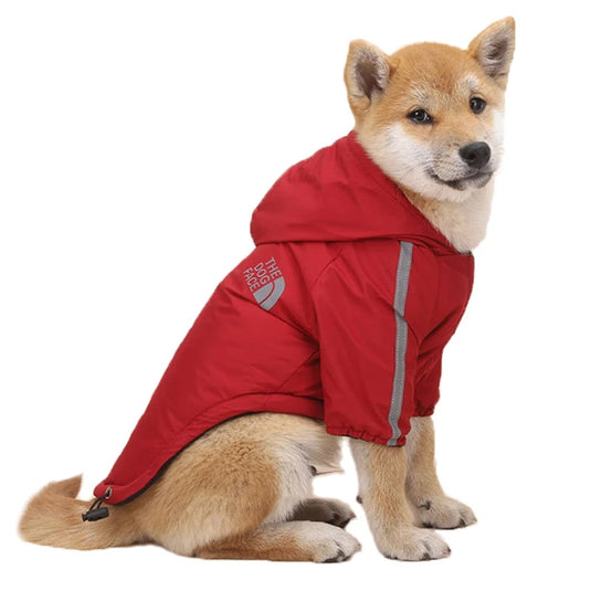 Winter clothes for dogs water resistant  Beautiful and cute shapes that fit your dog. Two colors: white and red