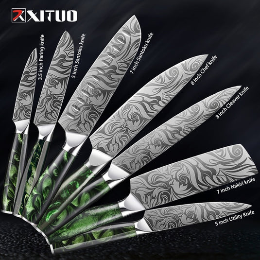 Kitchen knife made of stainless steel in addition to being a sharp knife