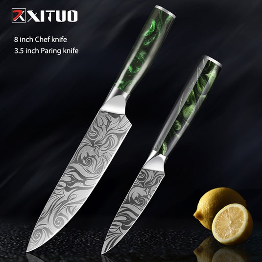 Kitchen knife made of stainless steel in addition to being a sharp knife