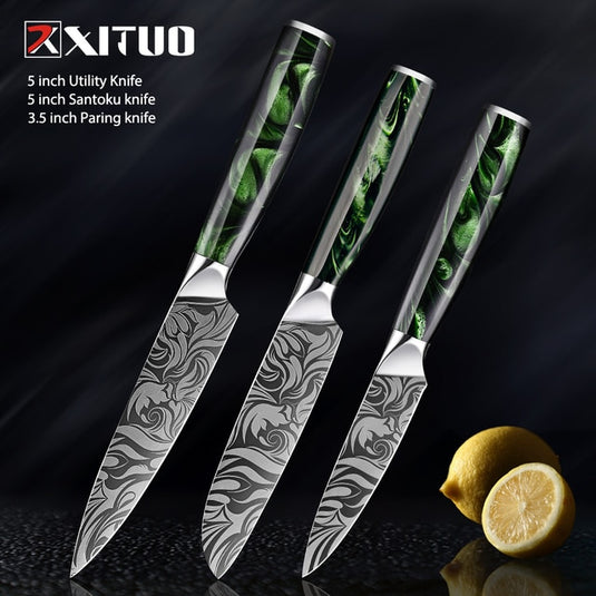 Kitchen knife made of stainless steel in addition to being a sharp knife
