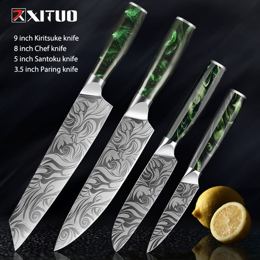 Kitchen knife made of stainless steel in addition to being a sharp knife