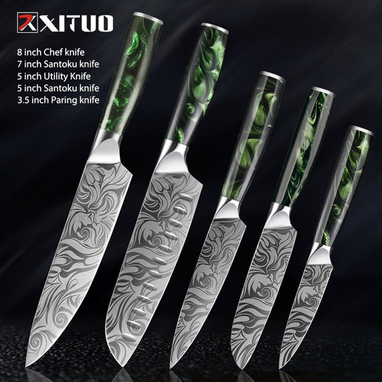 Kitchen knife made of stainless steel in addition to being a sharp knife