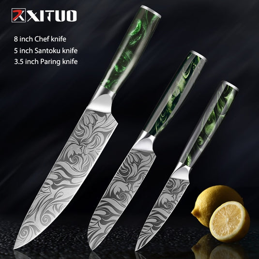 Kitchen knife made of stainless steel in addition to being a sharp knife